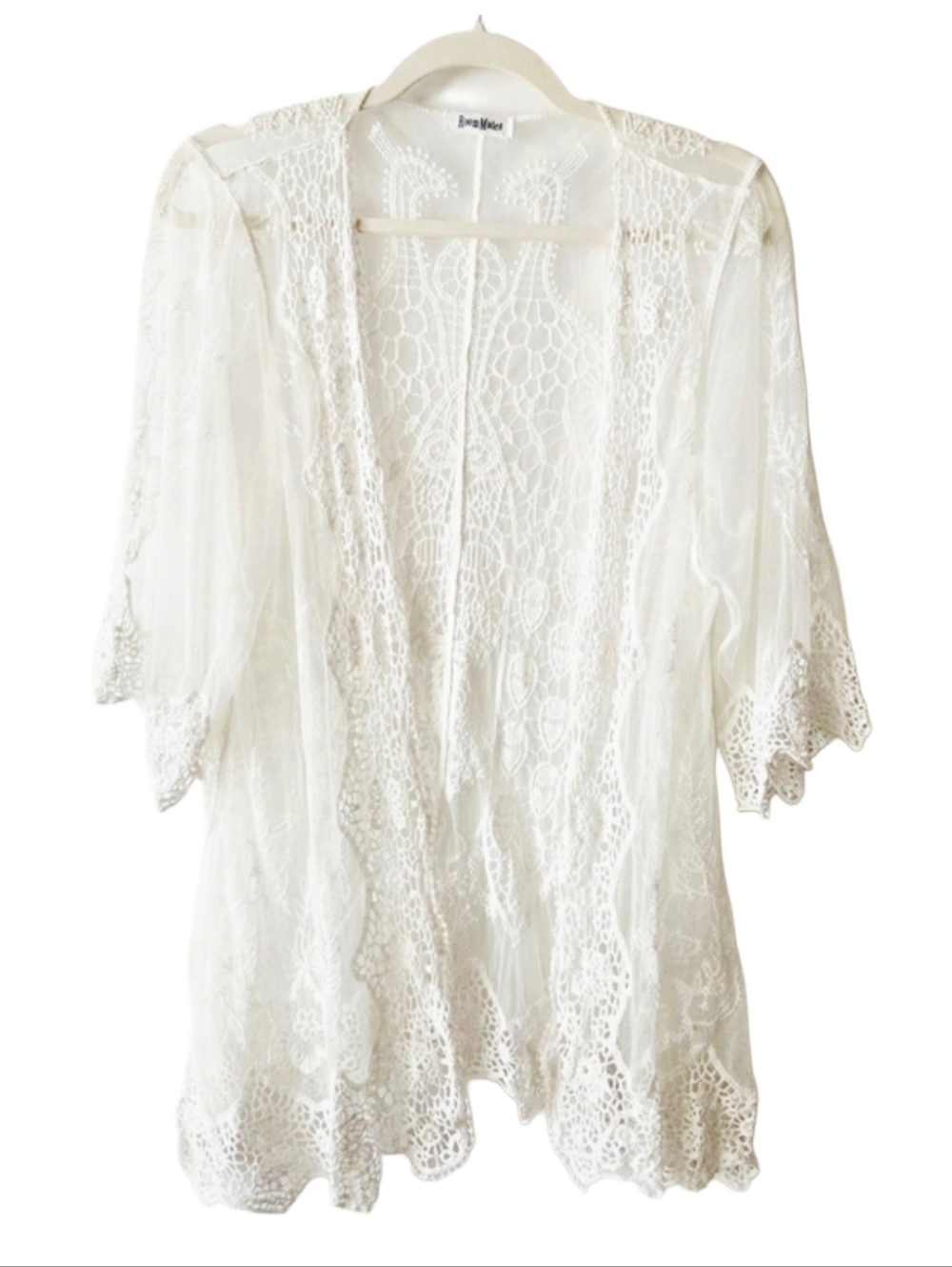 Ivory White Lace Kimono